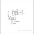 M12 زاوية أنثى 3 دبوس اتصال كابل